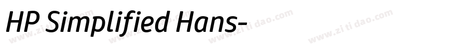 HP Simplified Hans字体转换